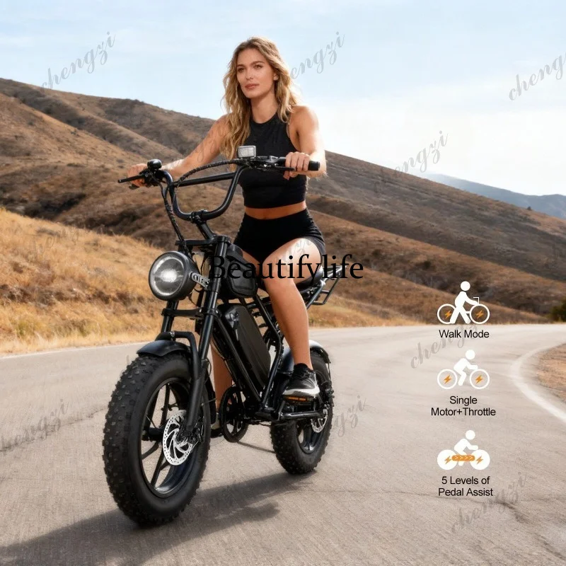 A172 402 Small Mini 73 Non-slip Wide Tire Mobility Electric Bike 16 Inch 48v15 Amps