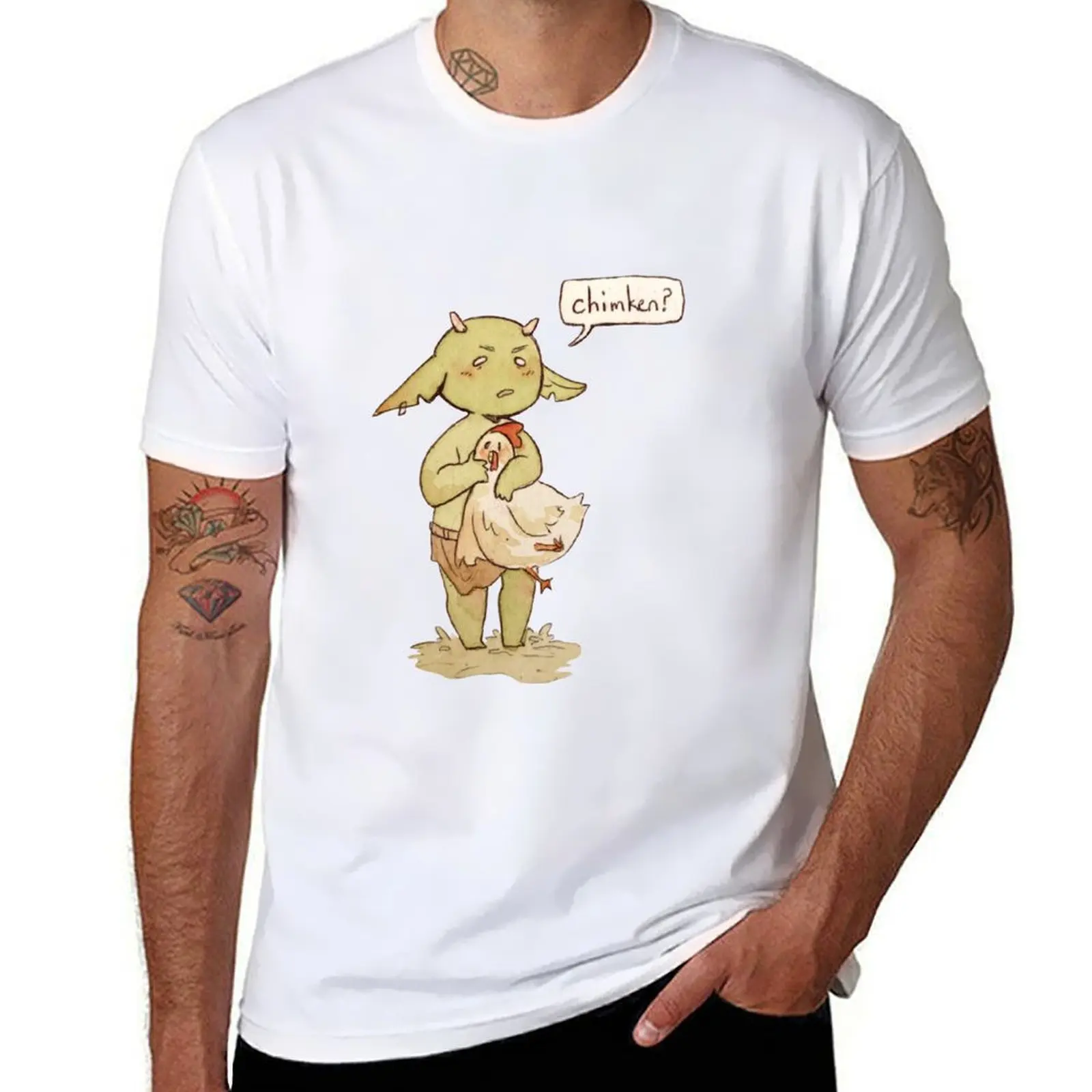 

chimken T-Shirt t shirts cotton 100% anime t shirts oversize T-Shirt