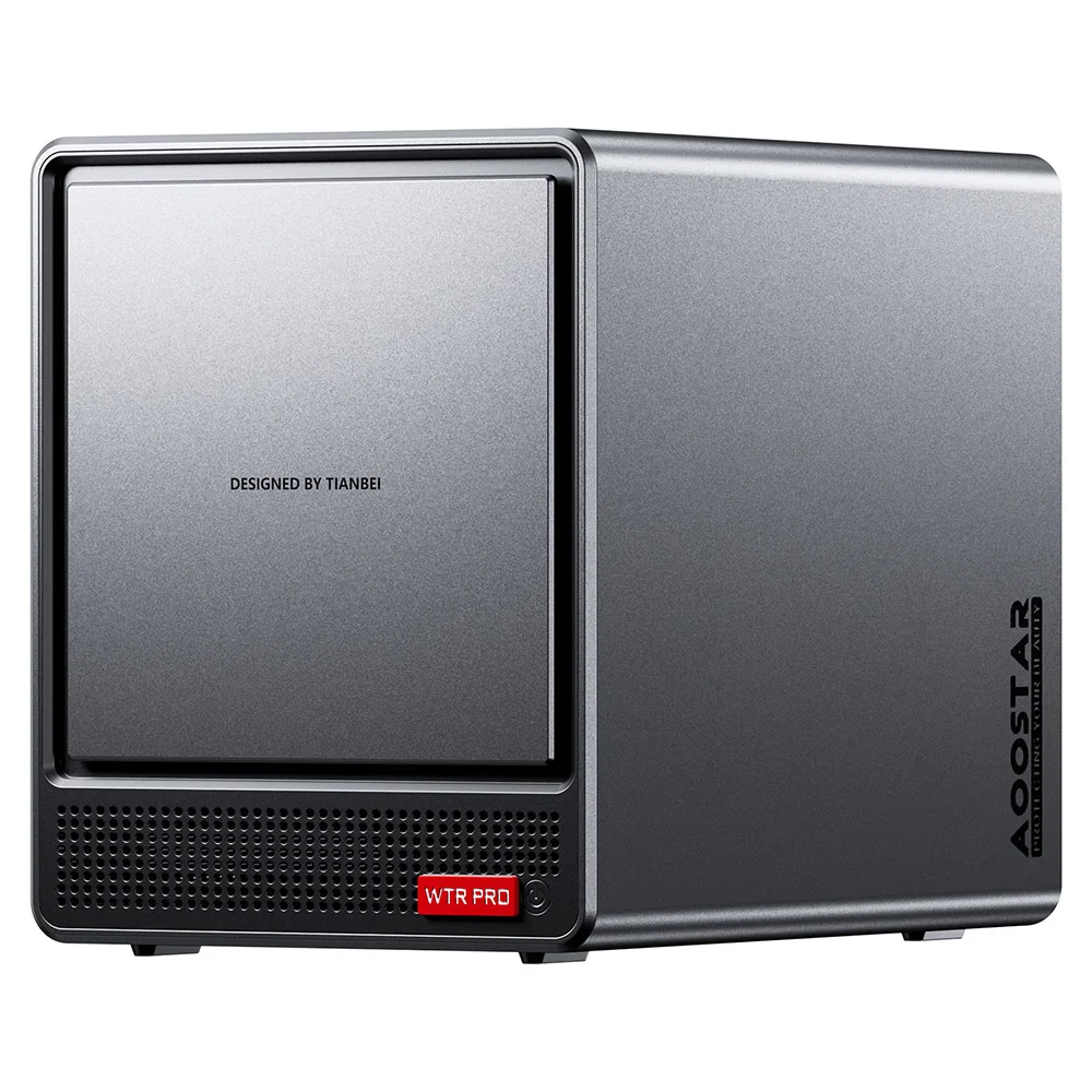 AOOSTAR WTR Pro NAS Mini PC Barebone (geen RAM Geen SSD), AMD Ryzen 7 5825U 8 cores Max 4,5 GHz, HDMI+DP+Type-C drievoudig 4K-scherm