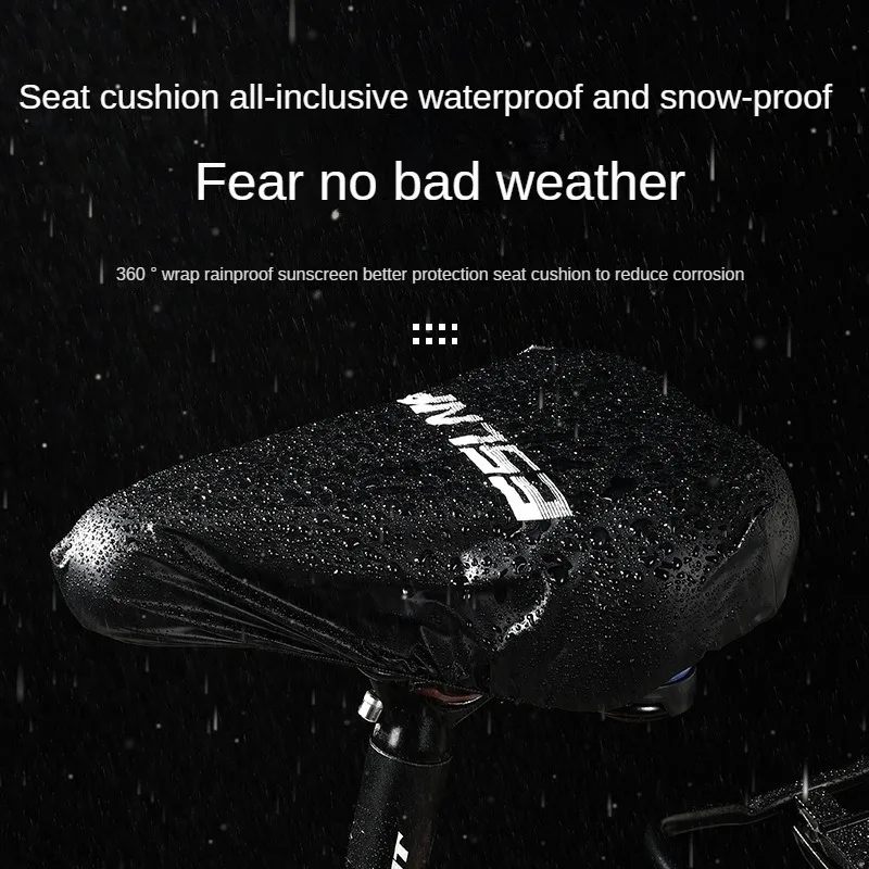 ESLNF Mountain Road Bicycles Saddle Seat Dust Rain Covers proof Oxford Cloth Cushion Protector Outdoor Biking Seat Rain Guard image 3