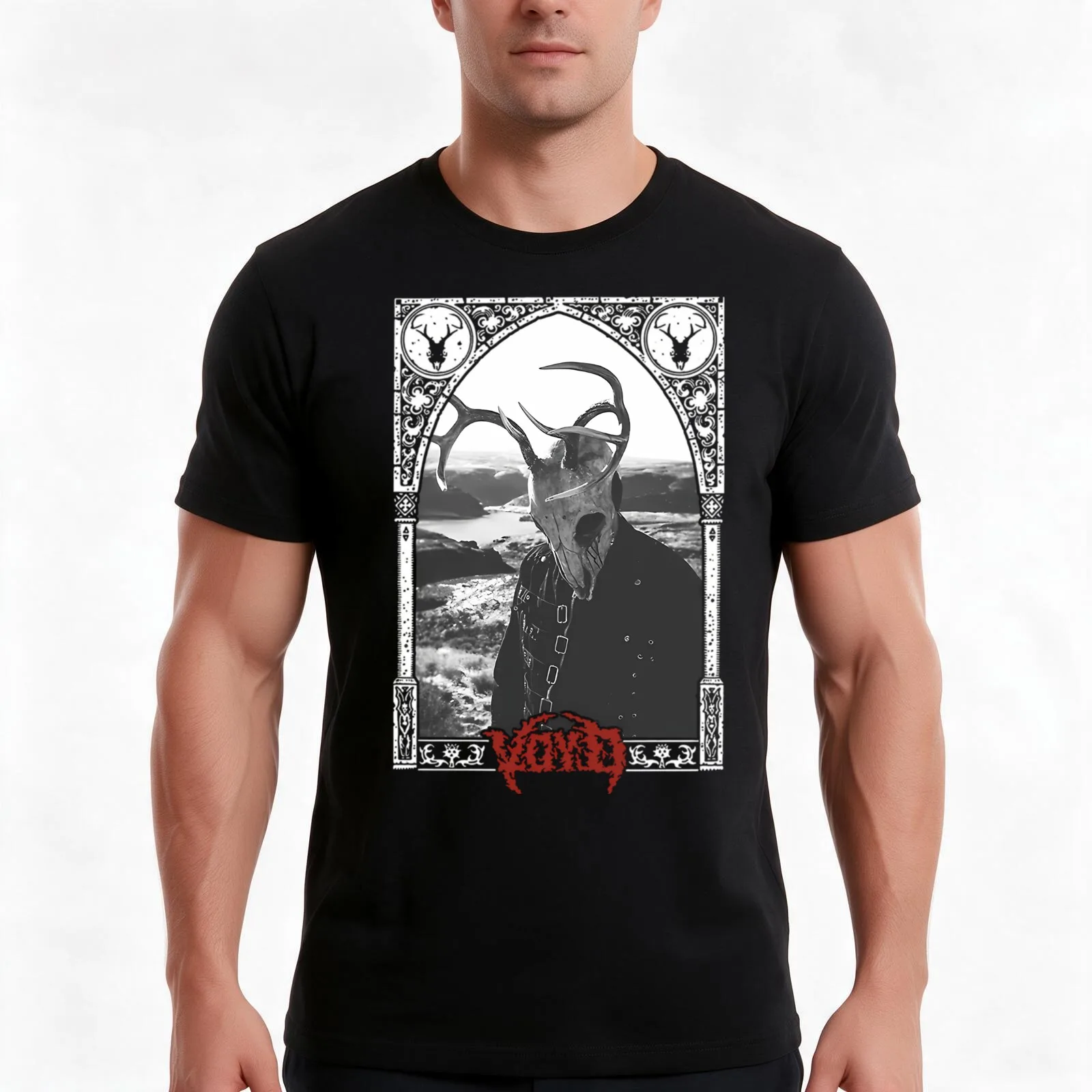 Death Mmm-Erch Svdden Voyd Stag for T-Shirt, Summer Casual Cotton Tee, Oversized Streetwear Tops, Vintage Graphic Print