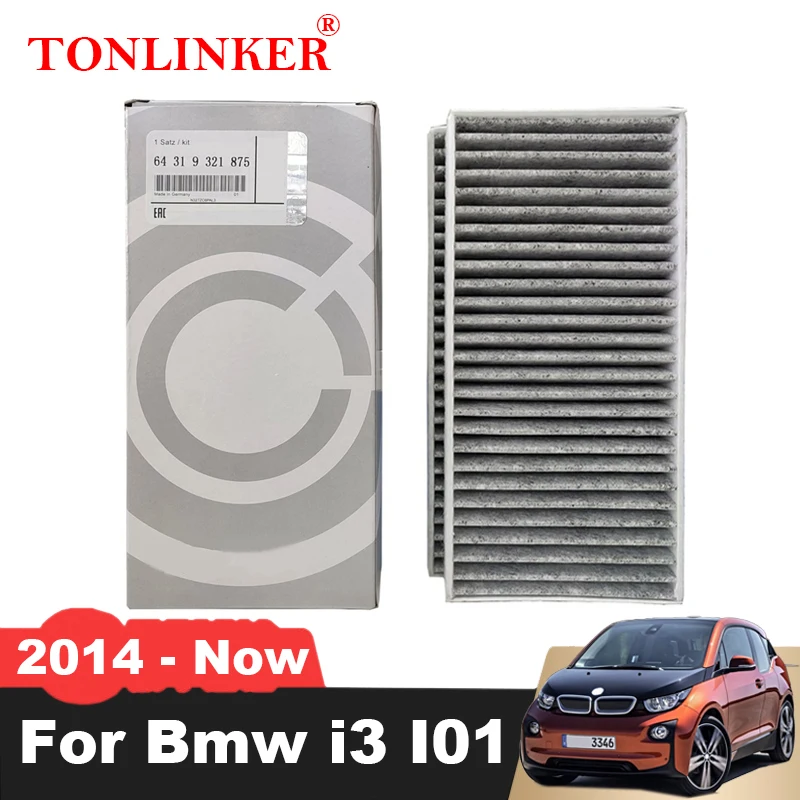 

TONLINKER Cabin Filter 64119321875 For Bmw i3 I01 2014 2015 2016 2017 2018 2019 2020 2021 2022 i3s 64116823726 Car Accessories