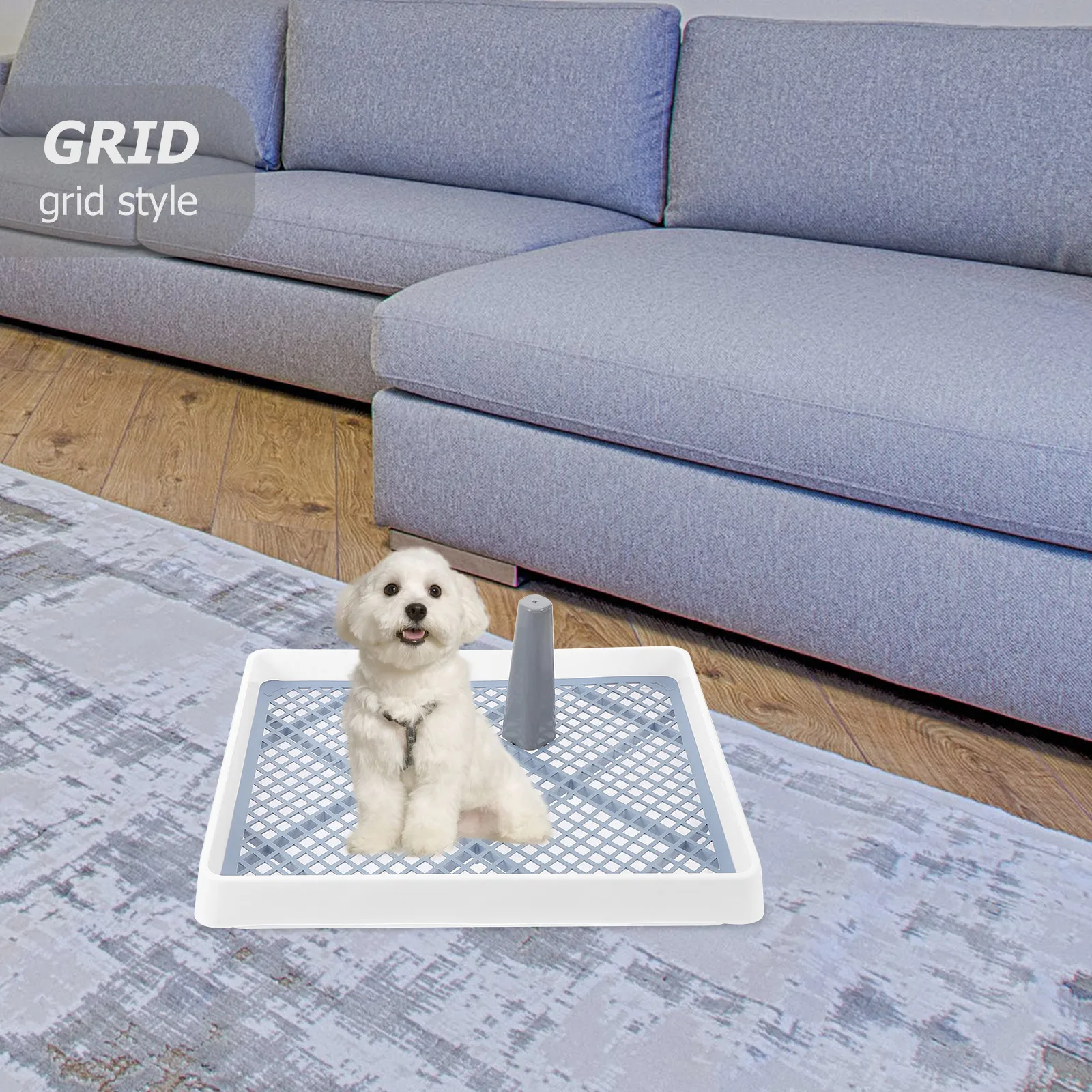

Dog Toilet Puppy Training Tray Leak-Proof Mesh Bottom Easy Clean Indoor Pet Potty Pad Holder Household Pet Accessory