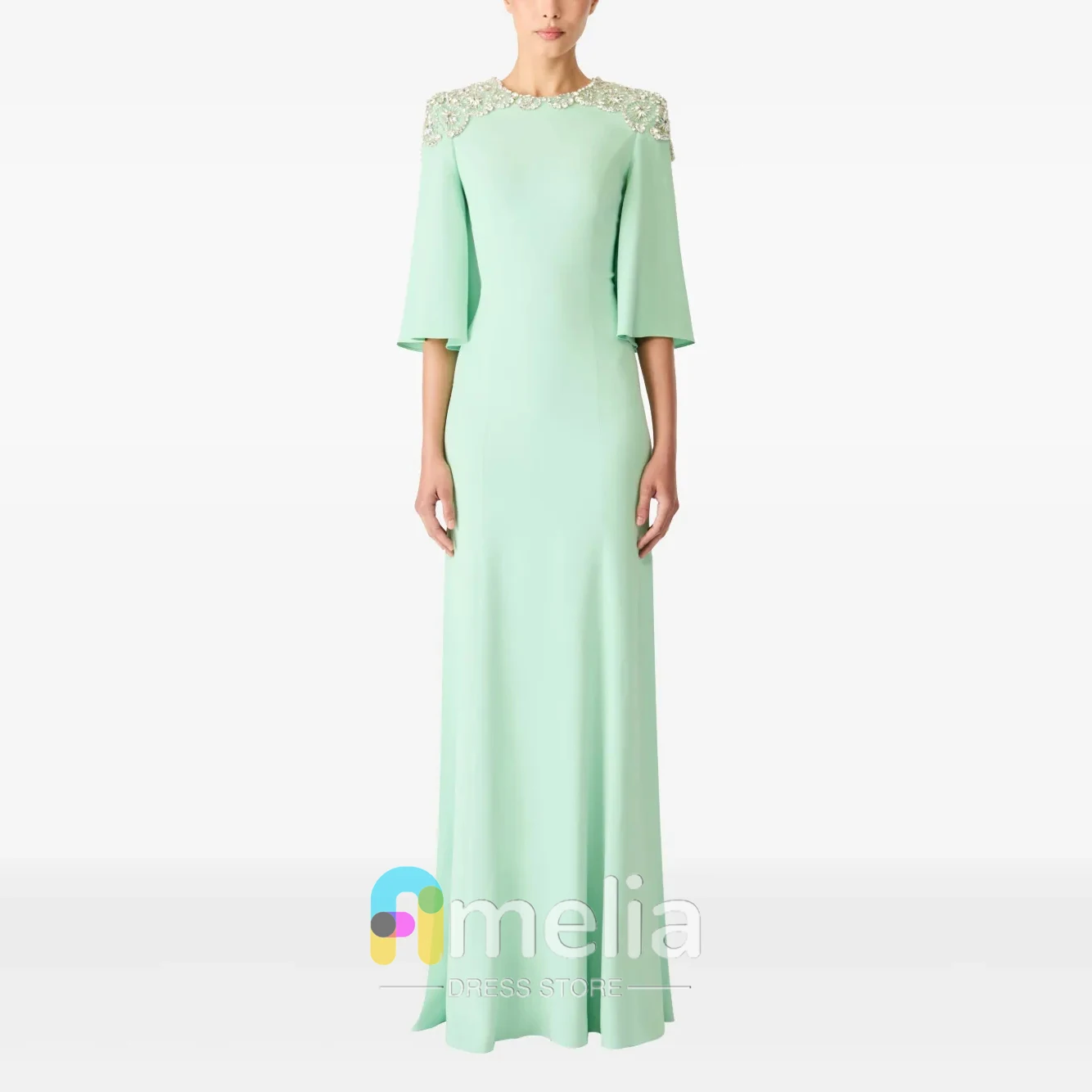 

Amelia Evening Dresses O Neck Crepe for Special Occasions Formal Gowns Elegant Party Dresses Woman For Dubai 2024