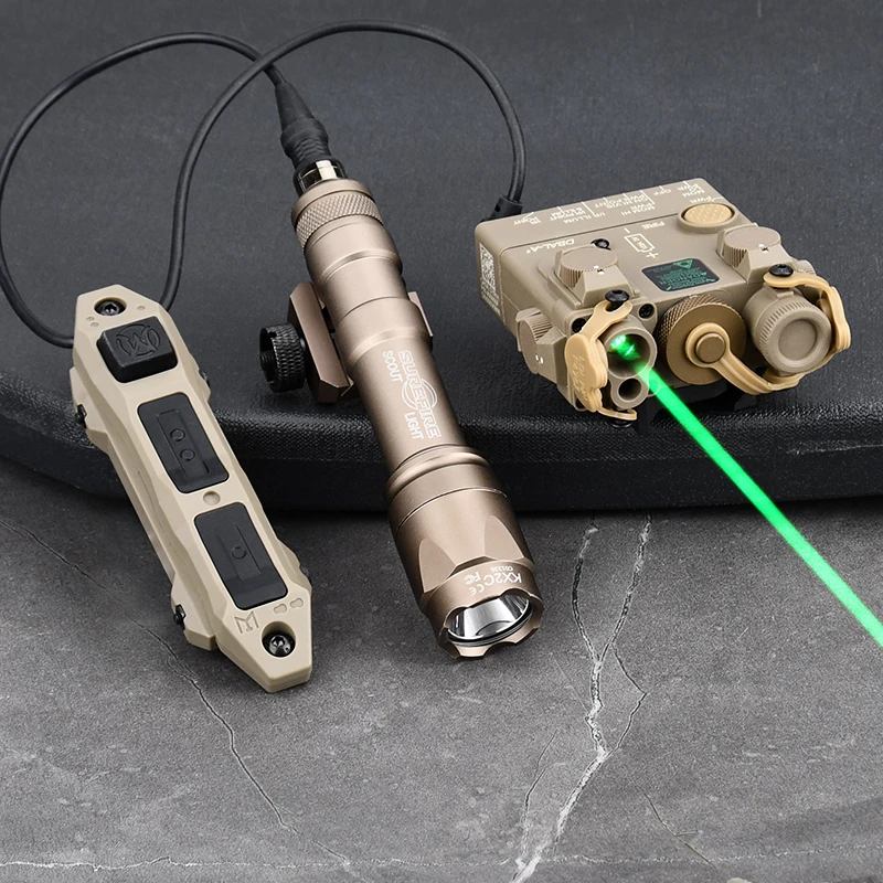 

WADSN DBAL A2 Красный Зеленый Лазер + Фонарик SF Surefire M300 M600 + Двуфункциональный Пульт Дистанционного Управления Реле Давления Подходит Для Системы 20 мм