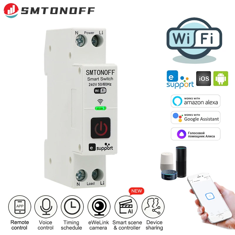 eWeLink Smart Switch without Power energy Monitoring Timer Switch App Monitoring Current  Voltage Consumption