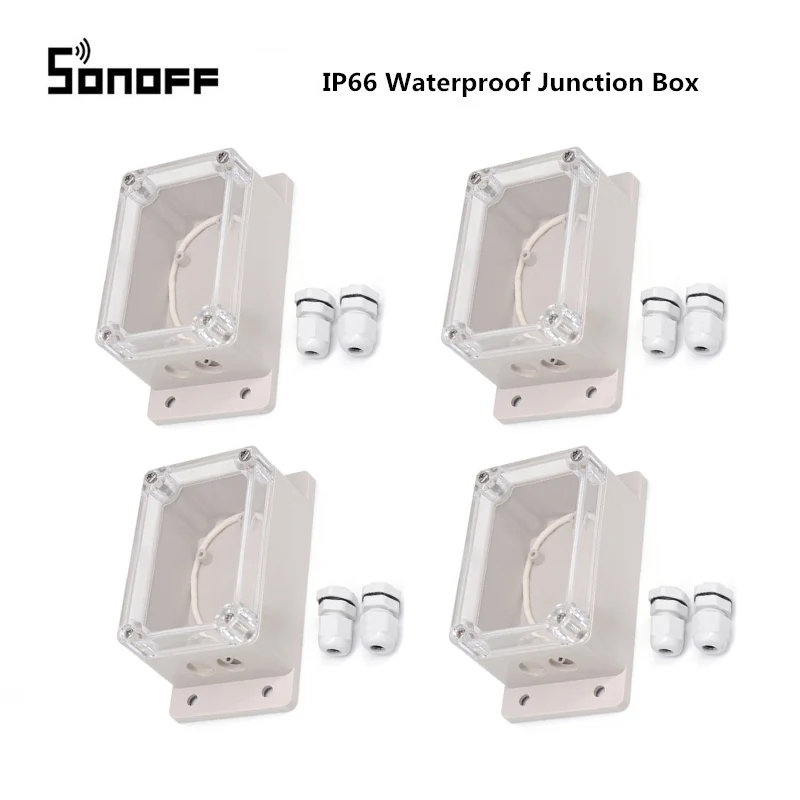 1/2/5pieces SONOFF IP66 Waterproof Junction Box Waterproof Case Water Resistant Shell For Basic / RF / Dual / Pow,General Hot