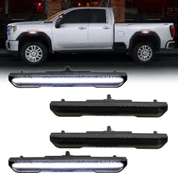 auto led lights For GMC Sierra 2500HD 3500HD 2020 2021 2022 2023 2024 cars accessories Front Rear Side Marker Light White Lamps
