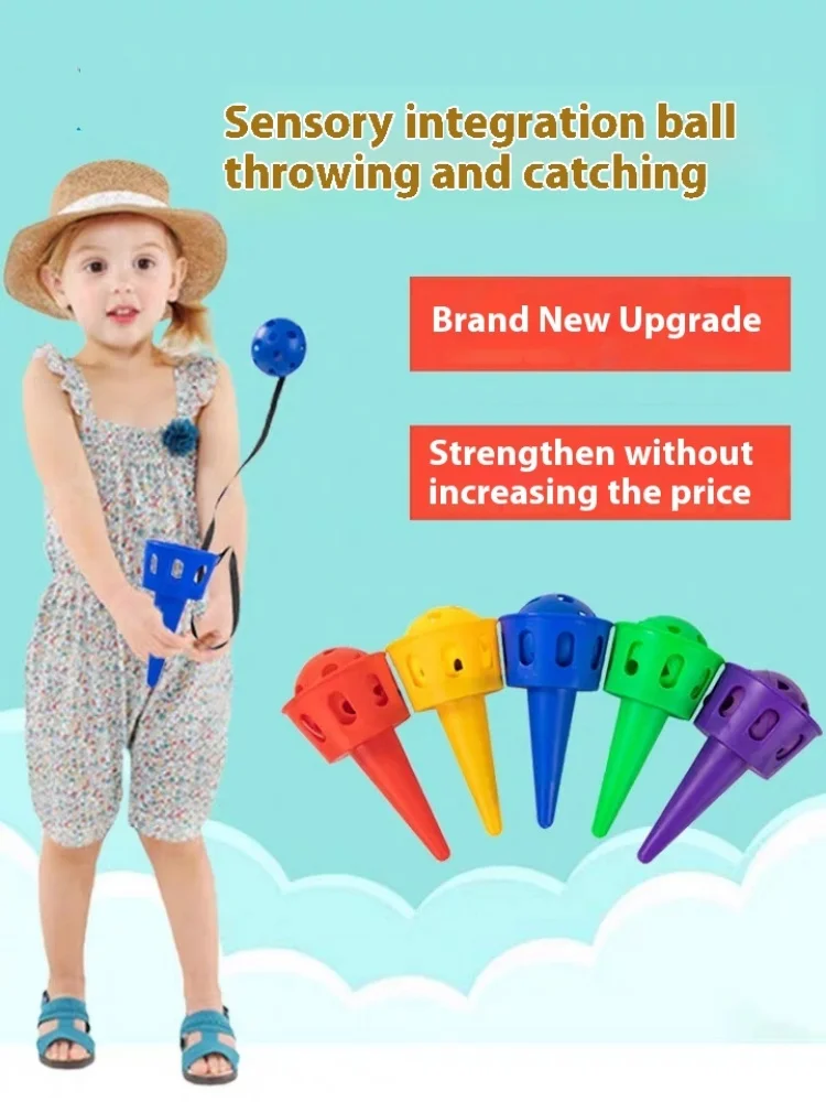 Trainer con sensore a sfera per la ricezioneSet di giochi di cattura di lancio Set di cattura di giocattoli da esterno Allenamento per la coordinazione occhio-mano dei bambini
