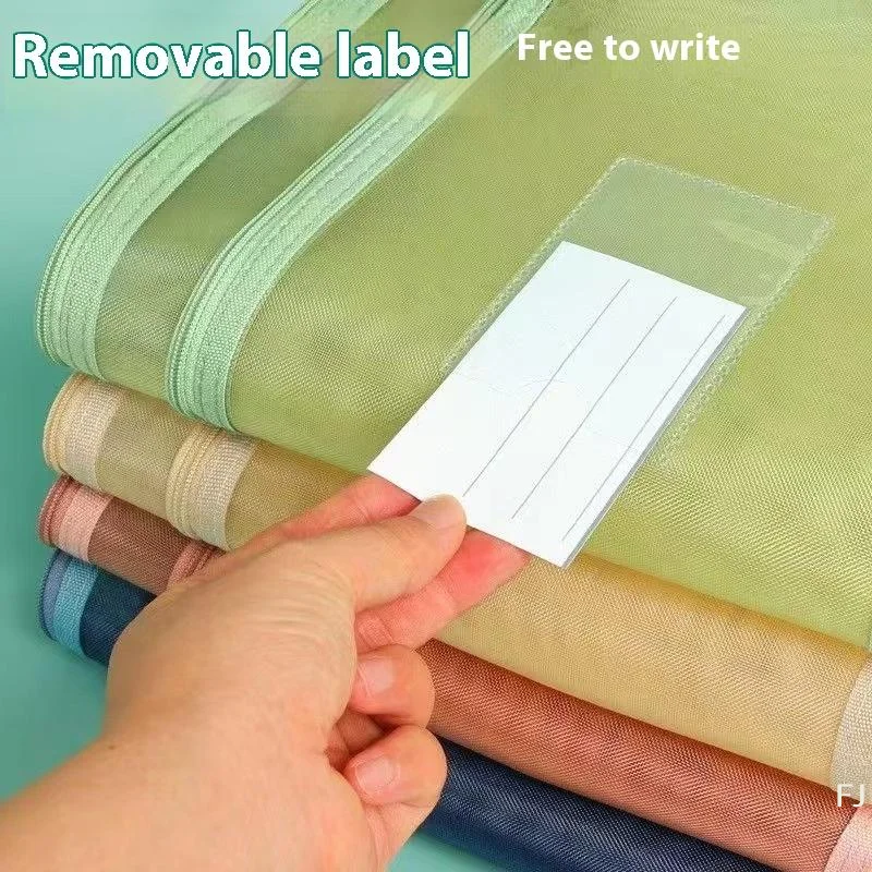 [YU]Double-Layer Subject Tutoring Bag Large Capacity Book Bag Classification Document Bag Transparent Portable Storage Bag