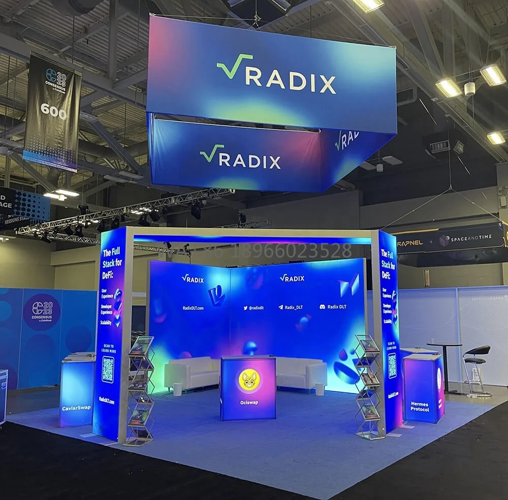 Custom Trade Show Displays Seg Fabric Led Light Box Backlit Modular Exhibit Booth Stand Companies