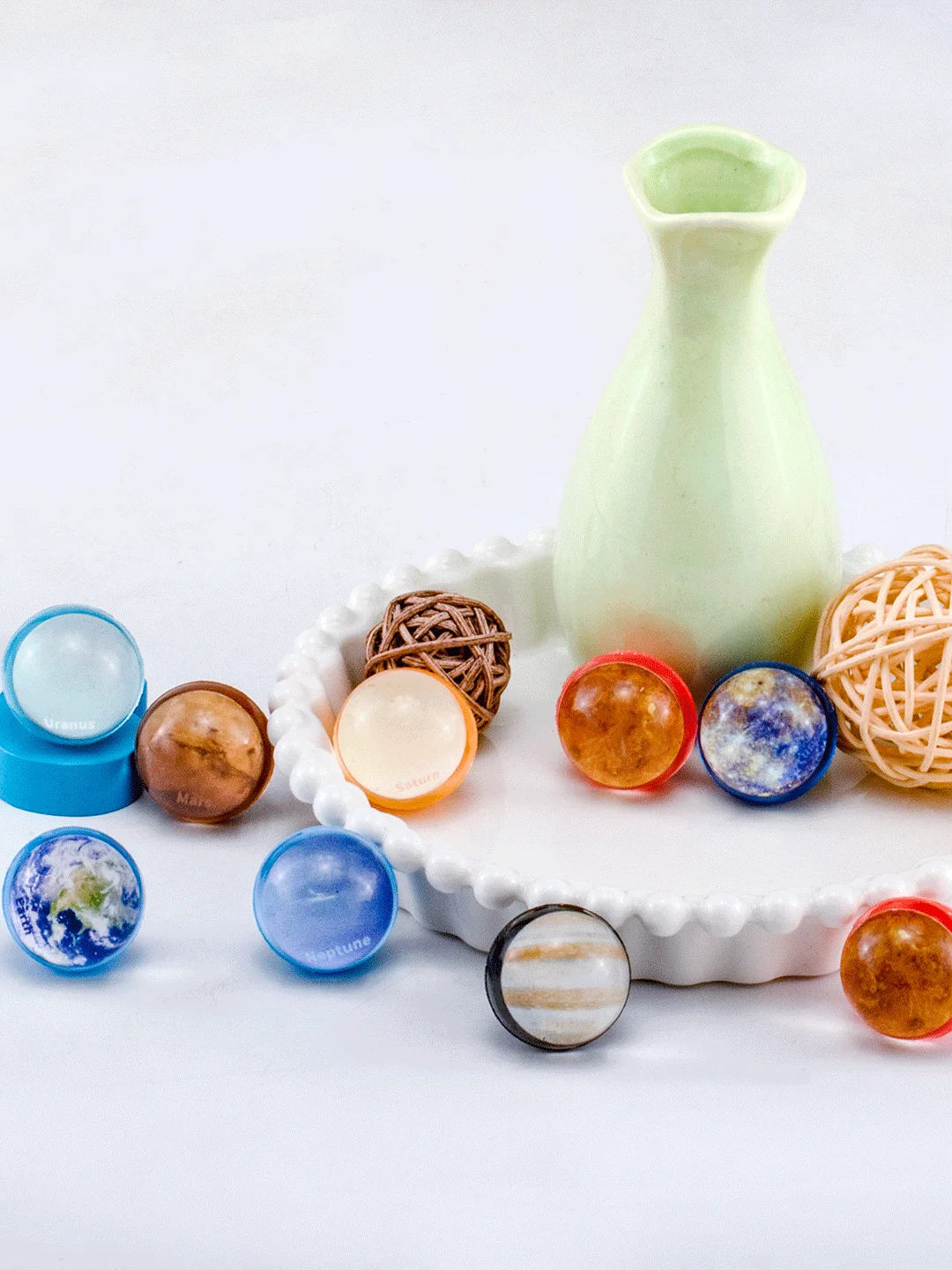 Victor 32nd Solar System Elastic Ball Cross-Border Toray Egg hine Pl Bouncing Starry  Theme Toy for Children