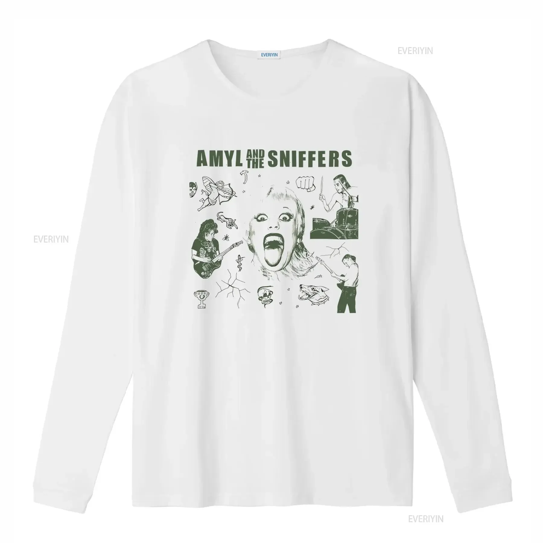 Retro Amyl and The Sniffers Band T Shirt Classic White Best Price vintage Washed Versatile Stretched Breathable graphic