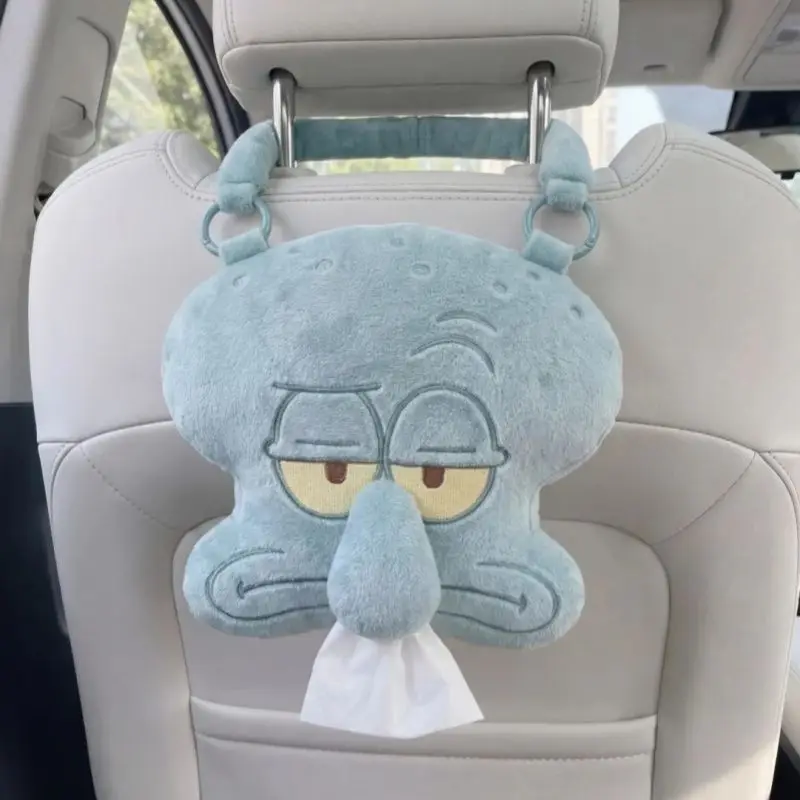 SpongeBob SquarePants Anime Peripherals Squidward Tentacles Figure Tissue Box Squidward Tentacles Figurine Doll Toys Gifts - view 5