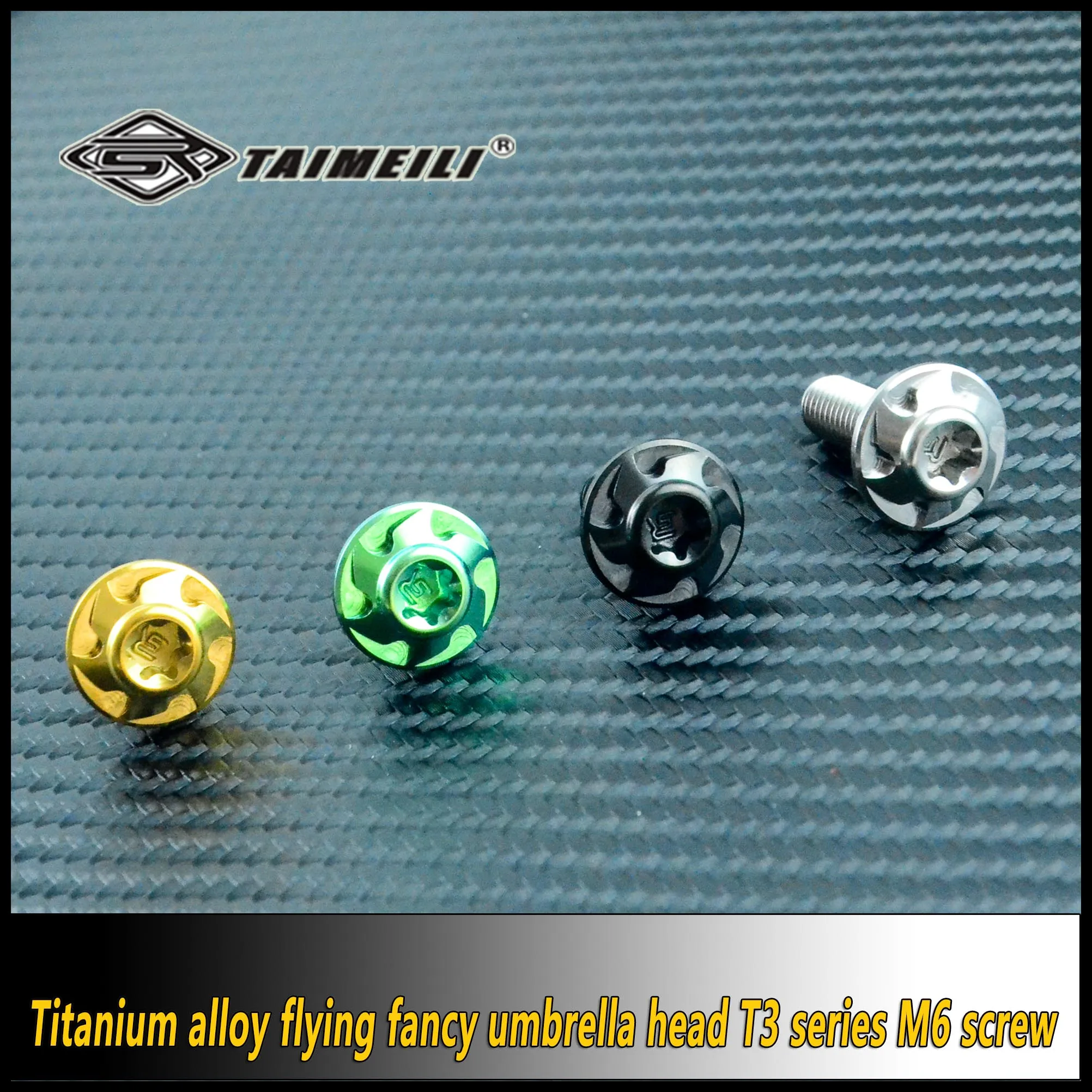 TAIMEILI 1pcsTitanium alloy flying fancy umbrella head screw M6 series locomotive housing modification screw