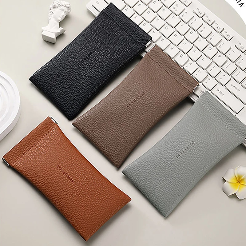 4 Color Glasses Storage Bag Automatic Closed Glasses Case Pouch Glasses Protective Cover Unisex Eyewear Storage Bags Accessories