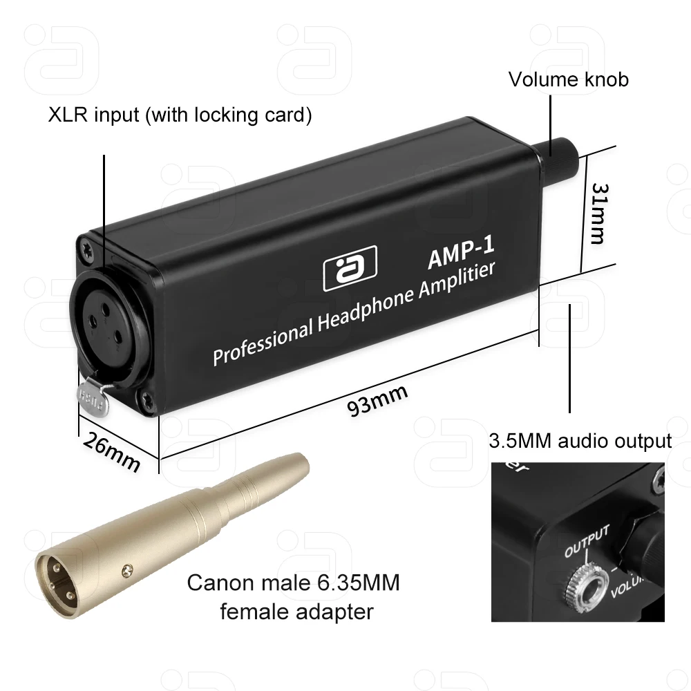 Регулятор громкости наушников AYINO XLR на 3,5 мм, регулятор звука без потерь для Hi-Fi наушников