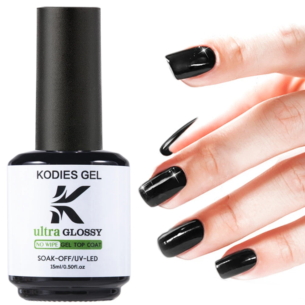 1 Stück Nagel-Gel-Nagellack, ultra-glänzend, Decklack, Basisgel, semi-permanent, UV-Gel-Lack, Versiegelung, Finish, transparentes Diamant-Oberteil, kein Abwischen