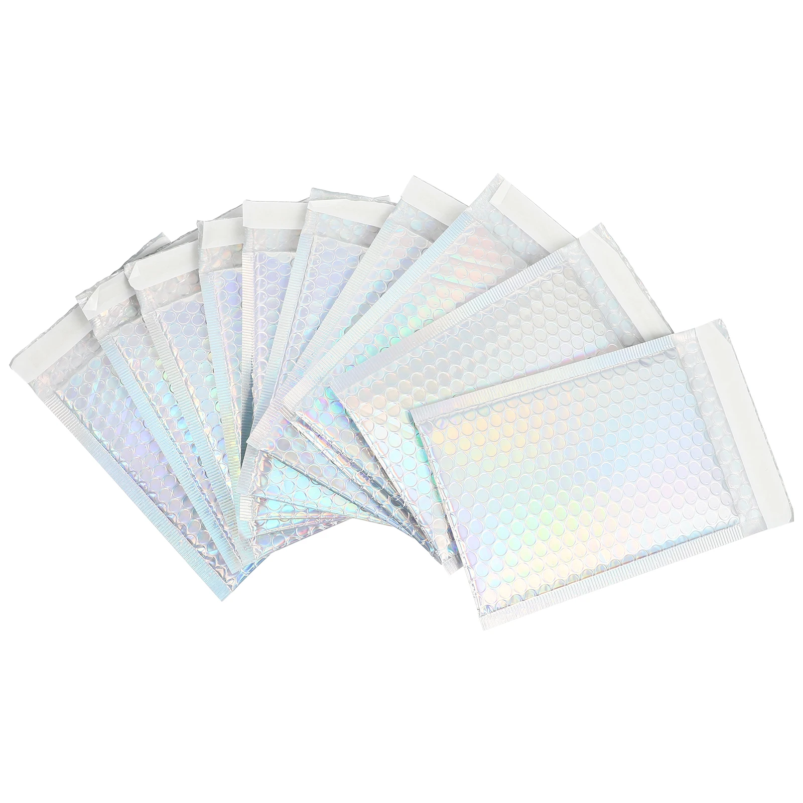 

20 Pcs Holographic Laser Bubble Mailers Lightweight Waterproof Envelopes Strong Adhesive Ideal for Books Products Mailing