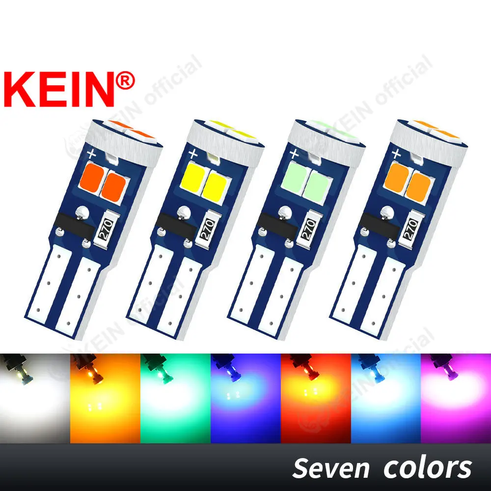 

KEIN 8PCS Non Polar Highlight T5 Led Bulb 73 74 37 W3W Instrument Dashboard Plate Panel Warning Indicator Car Light Signal Lamp