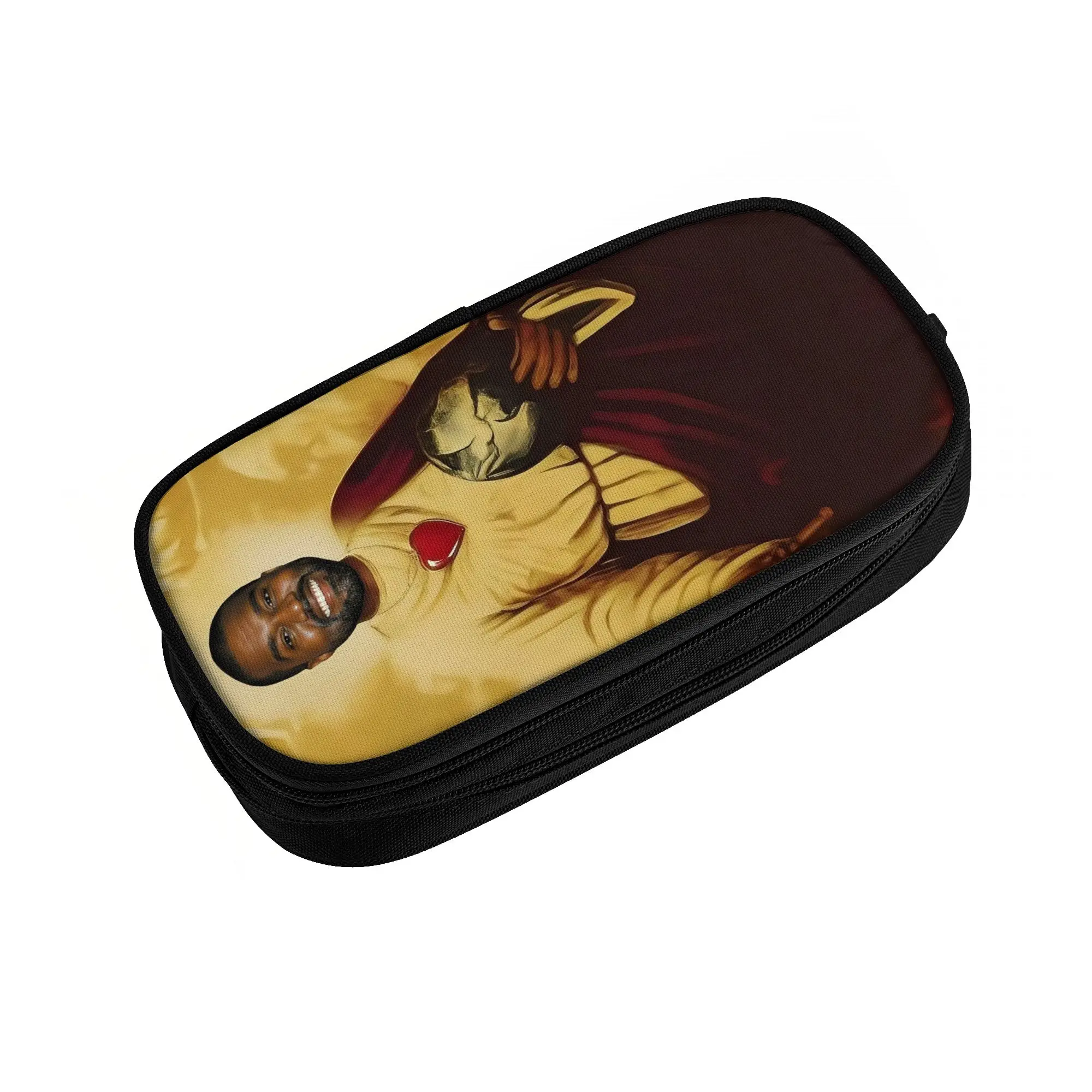 Jesus Kanye West Rapper Singer Funny  Pencil Cases for Girls Boys Large Storage  Pen Box Bag Stationery