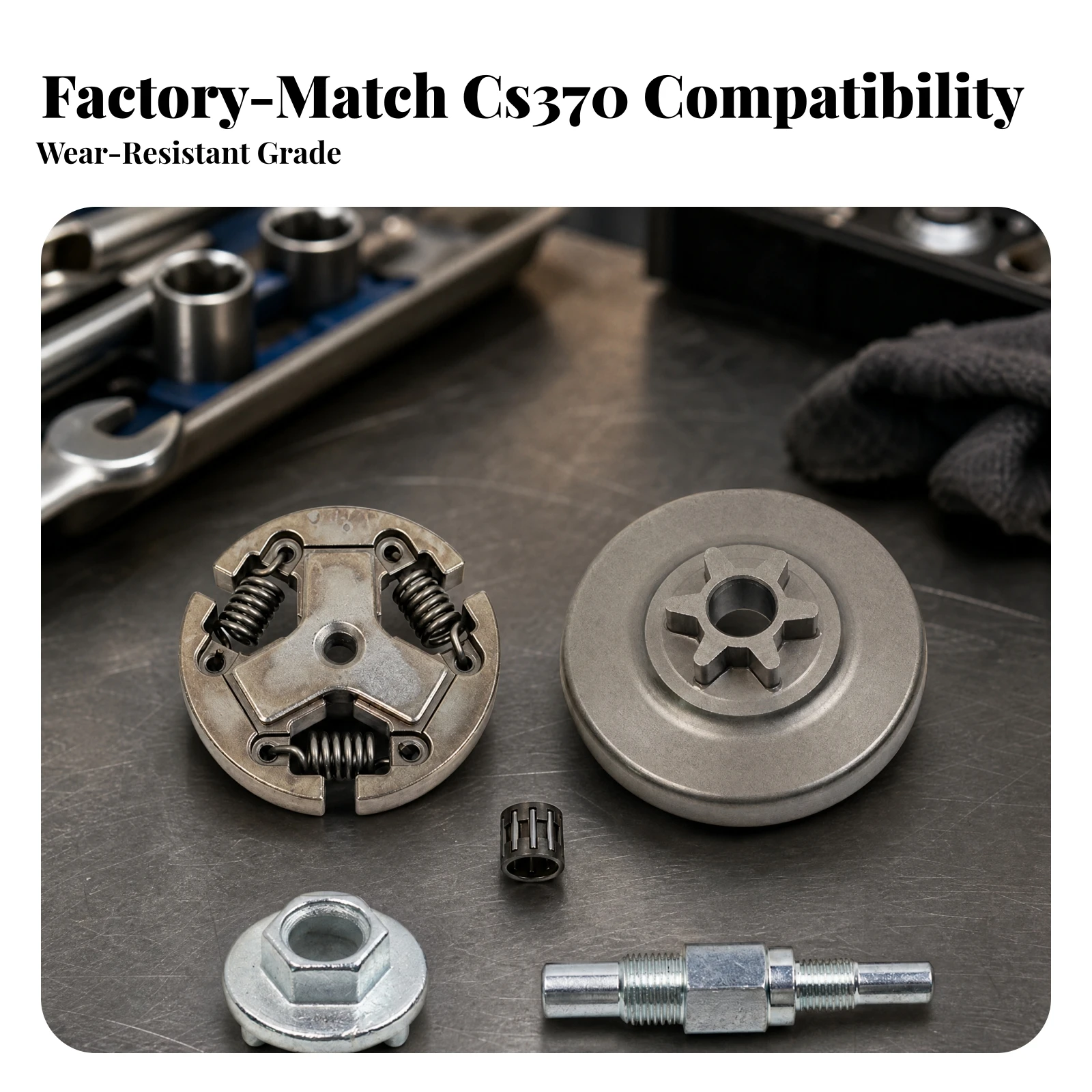 Chainsaw Part Exact Fit Clutch Drum with Needle Bearing Hardware Rigorously Tested for Mechanics, Workshop