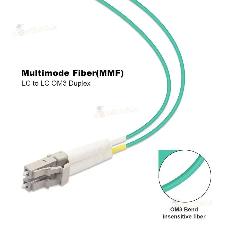 LC-LC Fiber Patch Cord 10G OM3 UPC Multimode Duplex Optic Patch Cord Max Transmission Distance 300M 2.0 or 3.0mm