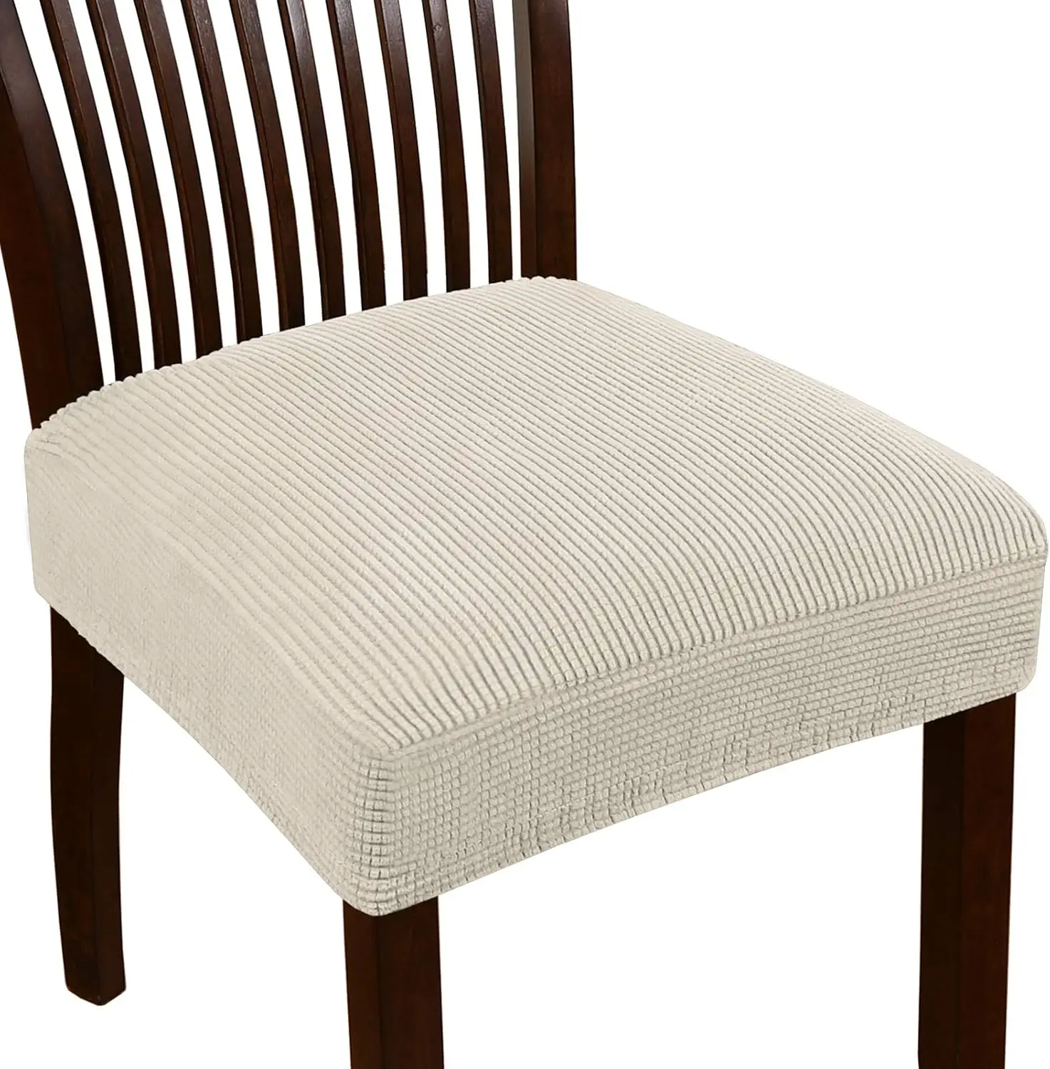 

Stretch Dining Chair Covers Seat Covers For Dining Room Chair Covers Set Of 6，Removable Washable Kitchen Chair Seat Cushion