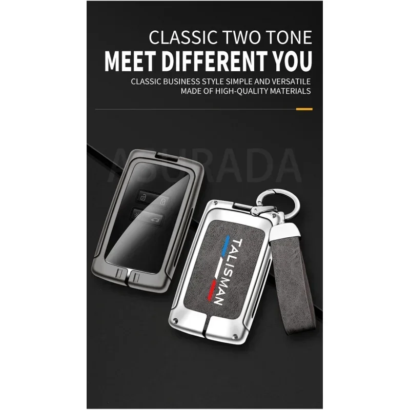 Auto TPU Zinc Alloy Key Case Bag For Renault Talisman Logo Car Key Chain Car Metal Key Shell Interior Car Decoration Accessories view 4