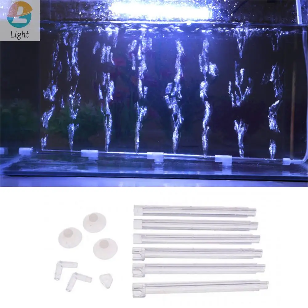 60CM Bubble Tube Aquarium Air Stone Air Oxygen Aeration Pump Accessory Fish Tank Wall Tube Oxygen Diffuser Bar Decor