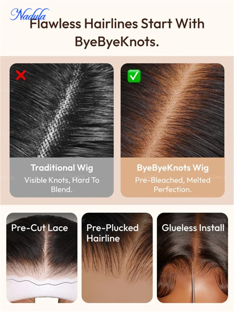 Nadula 7x5 Bye Bye Kots Balayage تسليط الضوء على الرماد شقراء مع جذور داكنة شعر مستعار وضعه والذهاب خصلات الشعر المستعار الإنسان