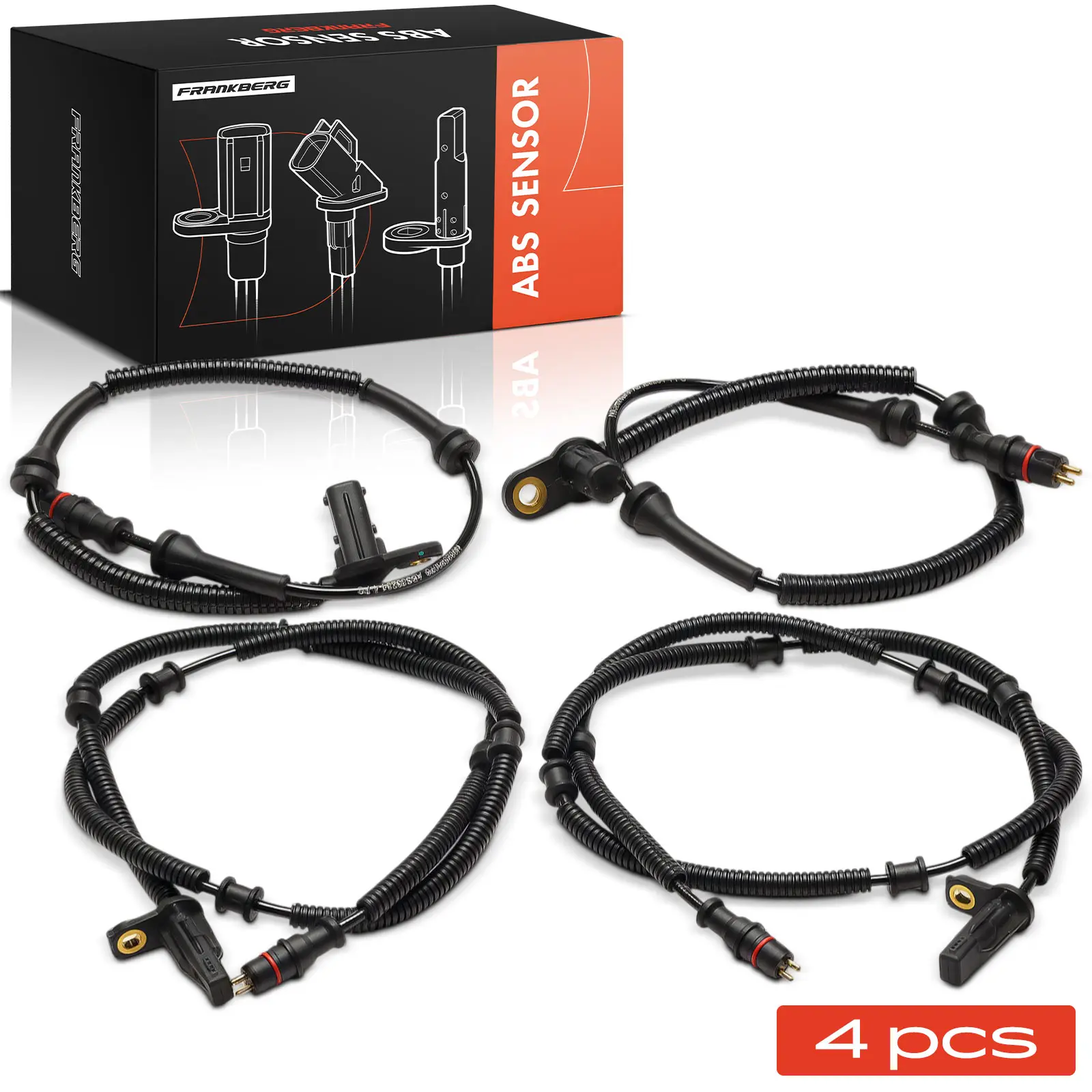 Frankberg 4x ABS Sensor Vorderachse Hinterachse für Renault Master II JD FD Bus Kasten 4790000QAB 93183280 8200274801 4415808