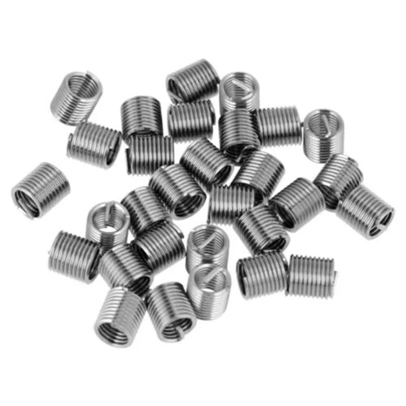 AB34-30PCS Thread Repair Kit For Restoring Damaged Thread Spanner Wrench Twist Drill Bit Hand Tool Thread Repair Tools M5x0.8