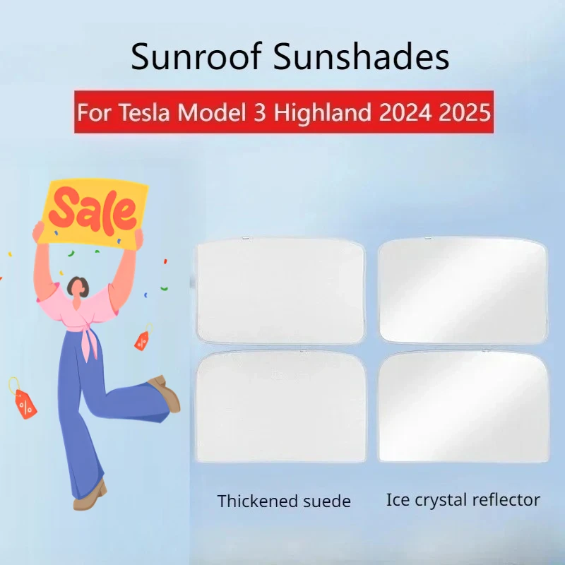 

Для Tesla Model 3 Highland 2025, солнцезащитные козырьки на крыше, тканевая пряжка для льда, солнцезащитное стекло, переднее и заднее окно, УФ-защитная сетка, аксессуары