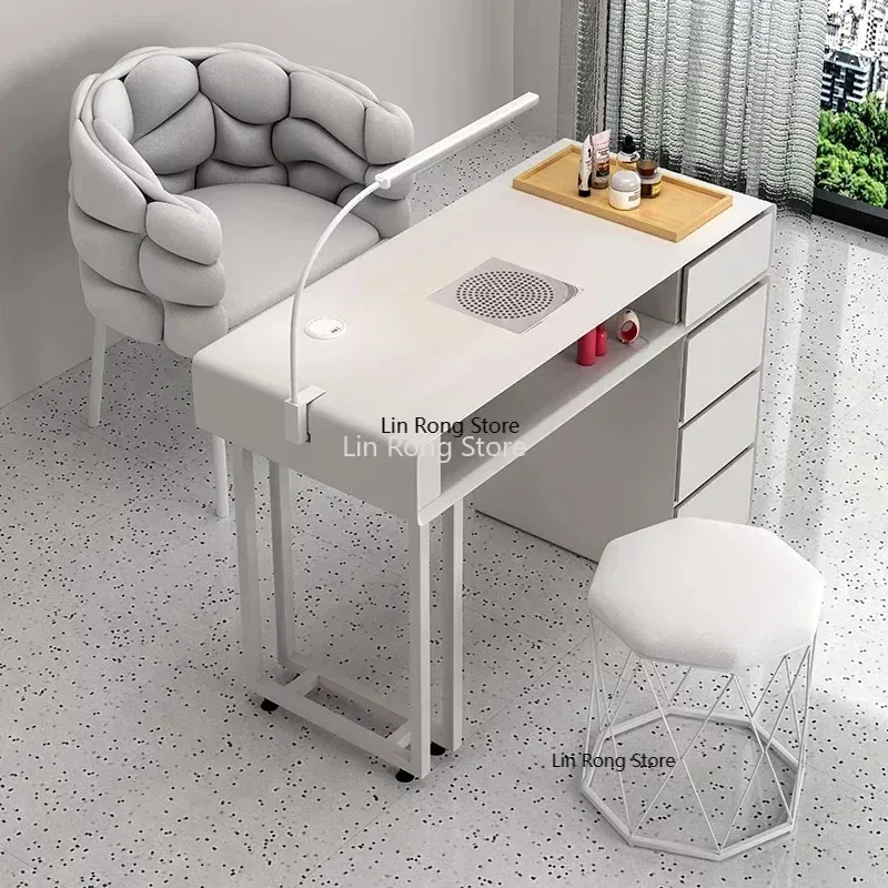 

Дизайнерский профессиональный стол для ногтей, маникюрный ящик, современный с пылесосом Mesa De Manicure, женская мебель для салона красоты HY