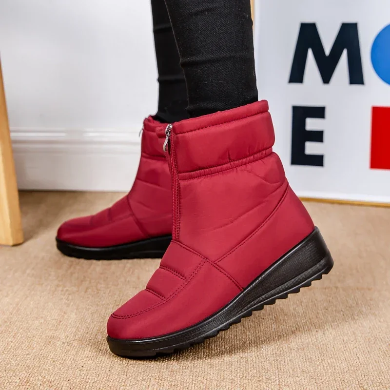 Women Waterproof Snow Boots Winter High-quality Warm Platform Ankle Boot for Women Non Slip Fur Cotton Soft Shoes Botas Mujer