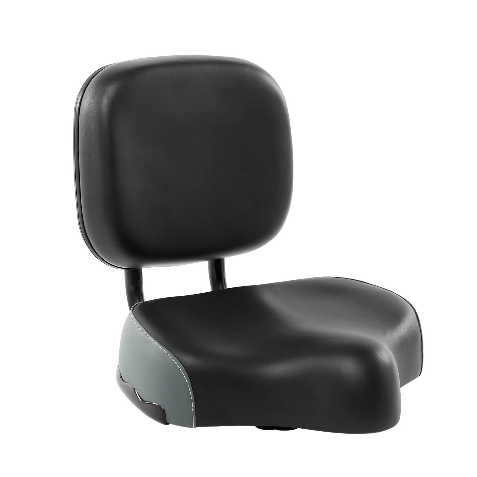 

Adjustable Backrest Bike Saddle 0-4.72in Adjustable PU Foam Bicycle Seat High Carbon Steel Frame Soft Wide Tricycle Seat Replacement