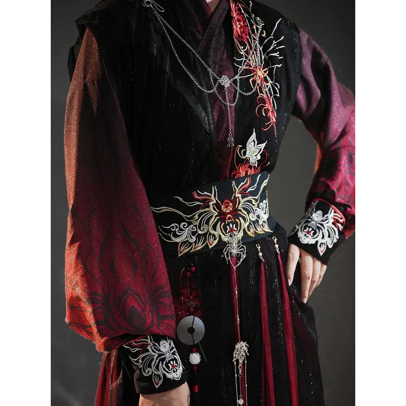 سونغ سلالة هانفو تأثيري الأحمر ماجيك زنبق الزي القديم أنيمي التمهيد فنون الدفاع عن النفس الفروسية هانفو دور اللعب كرنفال الهالوين