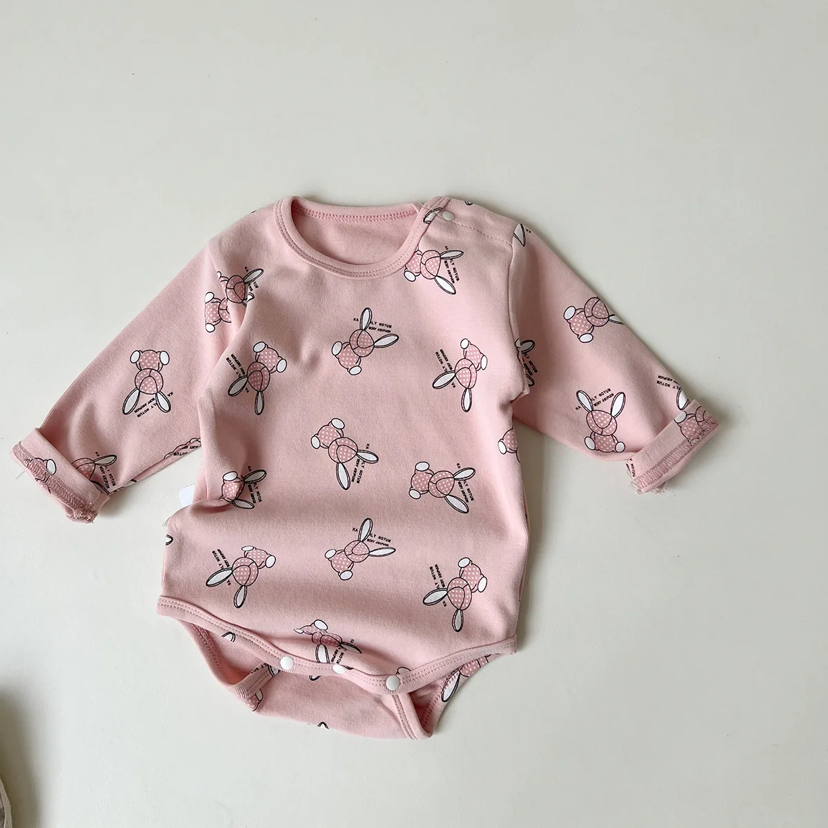 2024 Autumn New Baby Long Sleeve Bodysuit Boy Girl Newborn Fashion Cartoon Print Jumpsuit Infant Cotton Casual Clothes 0-24M