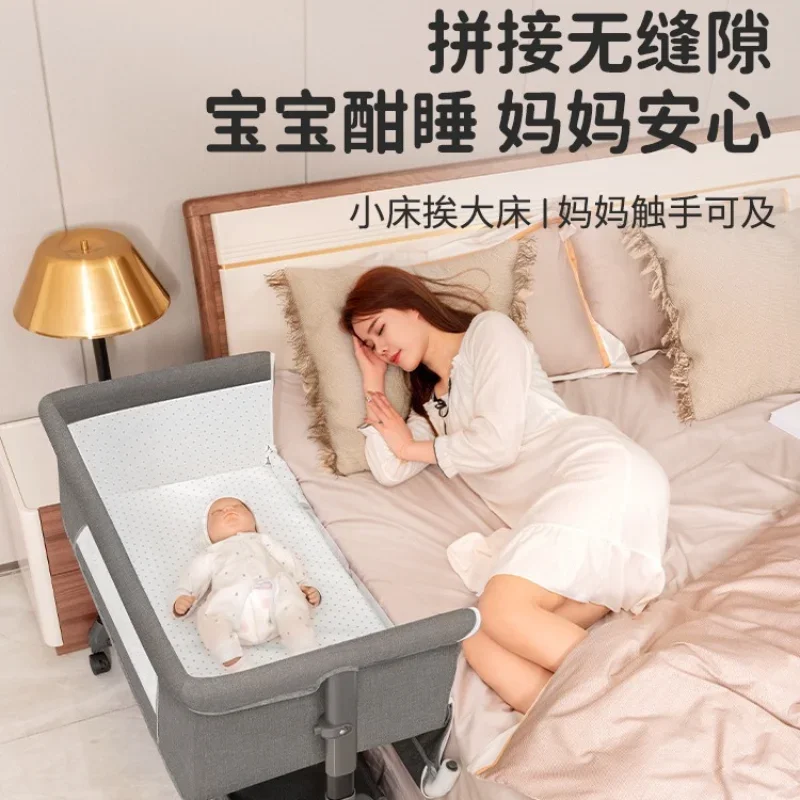 Baby Crib Splicing Bed Movable Folding Multifunctional Cradle Bed Newborn Bedside Hot Selling Baby Bed