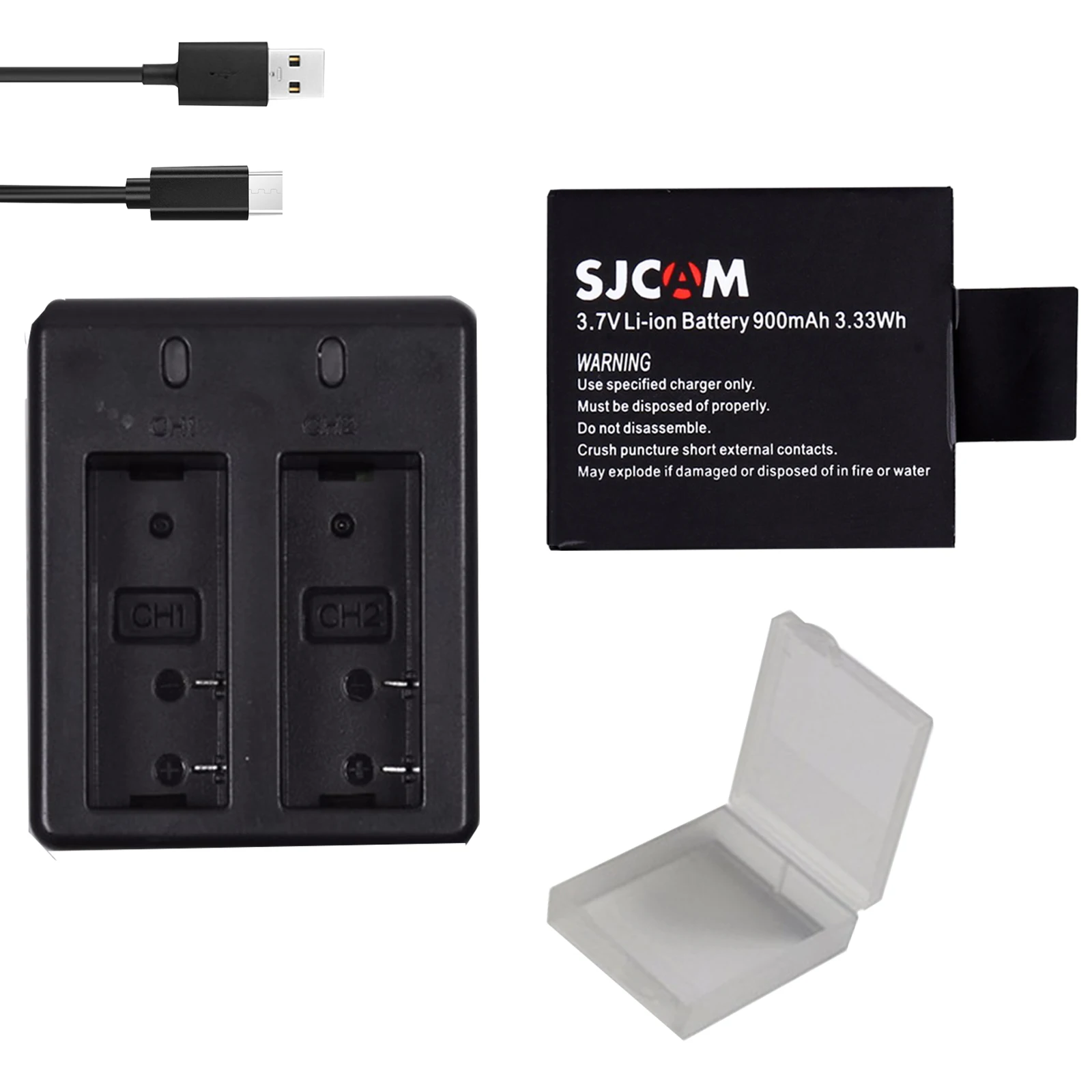 Oryginalna bateria SJ4000 PG900 PG1050 z ładowarka z podwójnym portem USB do SJCAM SJ5000 SJ6000 sj7000 SJ8000 M10 EKEN 4K H9 H8 H9 GIT-LB101