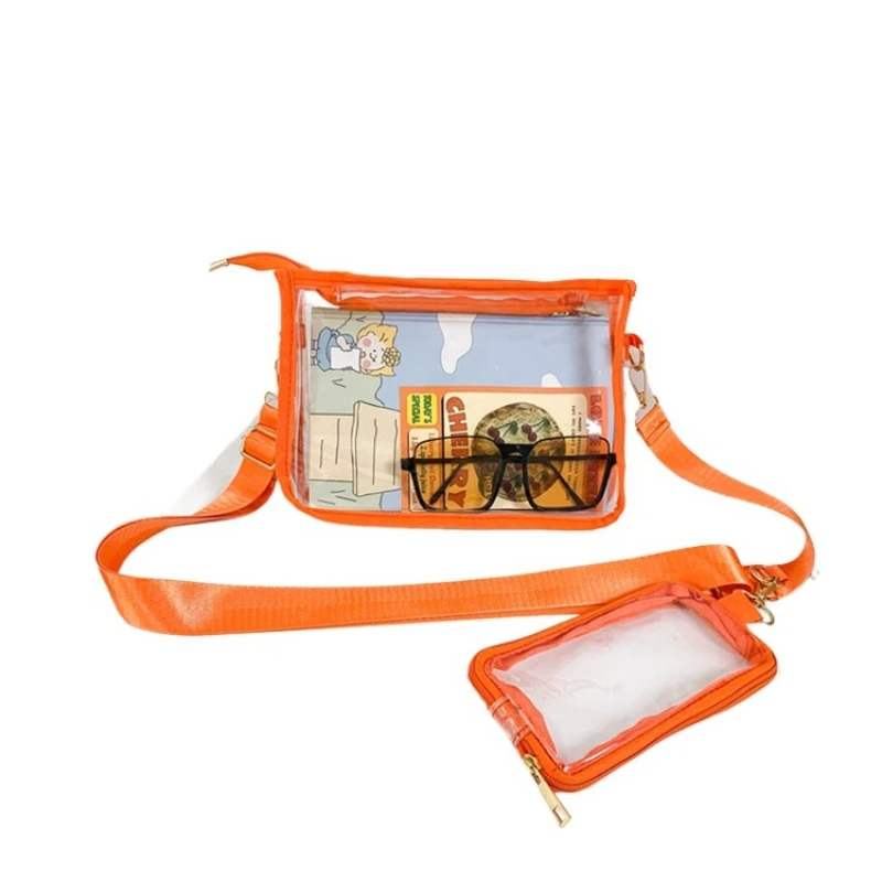 

Popular Transparent Messenger Bag Men's and Women's Jelly Bag Sports Outdoor Shopping Trend Transparent Shoulder Messenger Bag