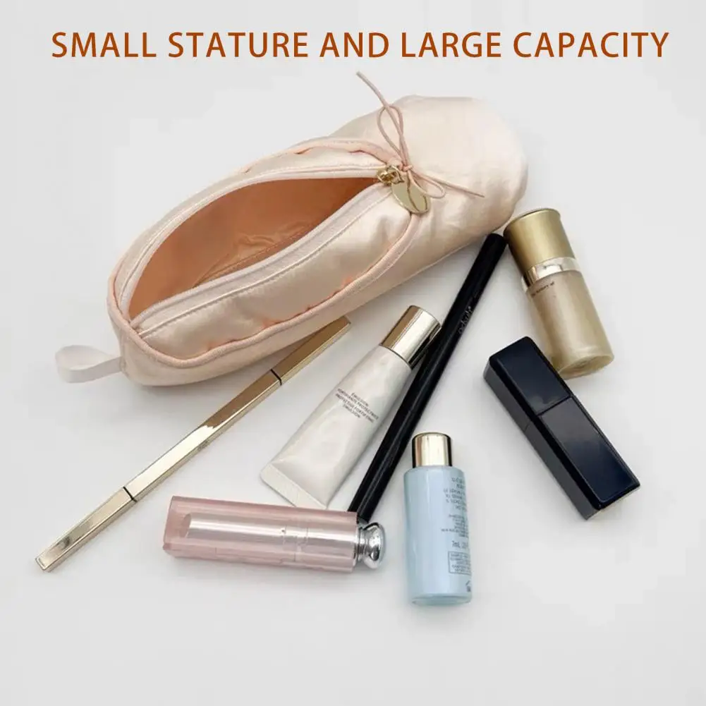 Dancing Shoe Shape Pencil Holder Satin Pencil Case Waterproof Ballet Shoe Storage Bag Capacity Pencil Case Cosmetic Pouch