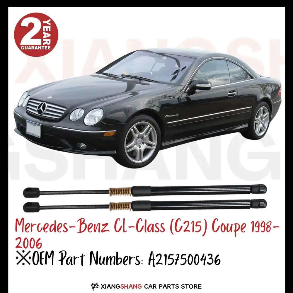 

2pcs Rear Tailgate Damper for Mercedes-Benz CL-Class (C215) Coupe 1998-2006 WITH SPRING Trunk Boot Gas Charged Gas Struts