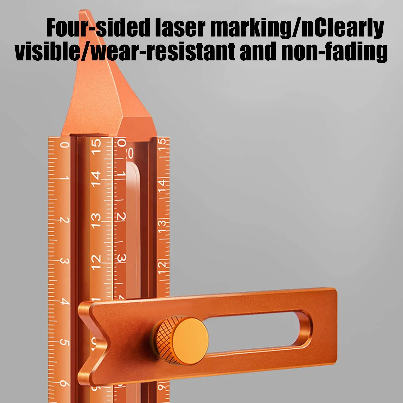 木工マーキングツール 4面磁気ベースゲージ 金属精密定規 大工用 建築用 マイター切断作業用