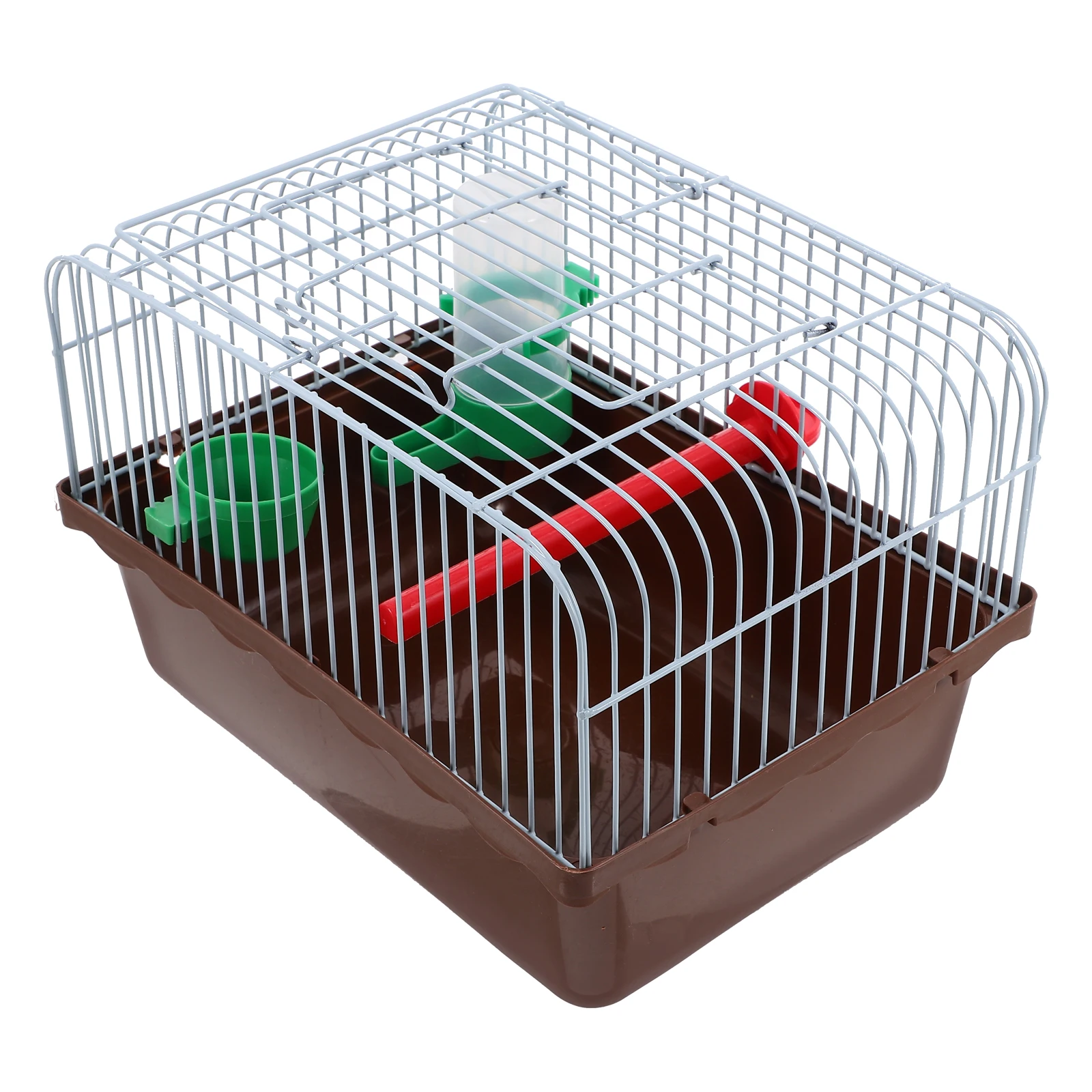 

Spacious Portable With Water Dispenser Food Box Durable Metal Travel For Parrots Lovebirds Small Pets Lightweight Foldable