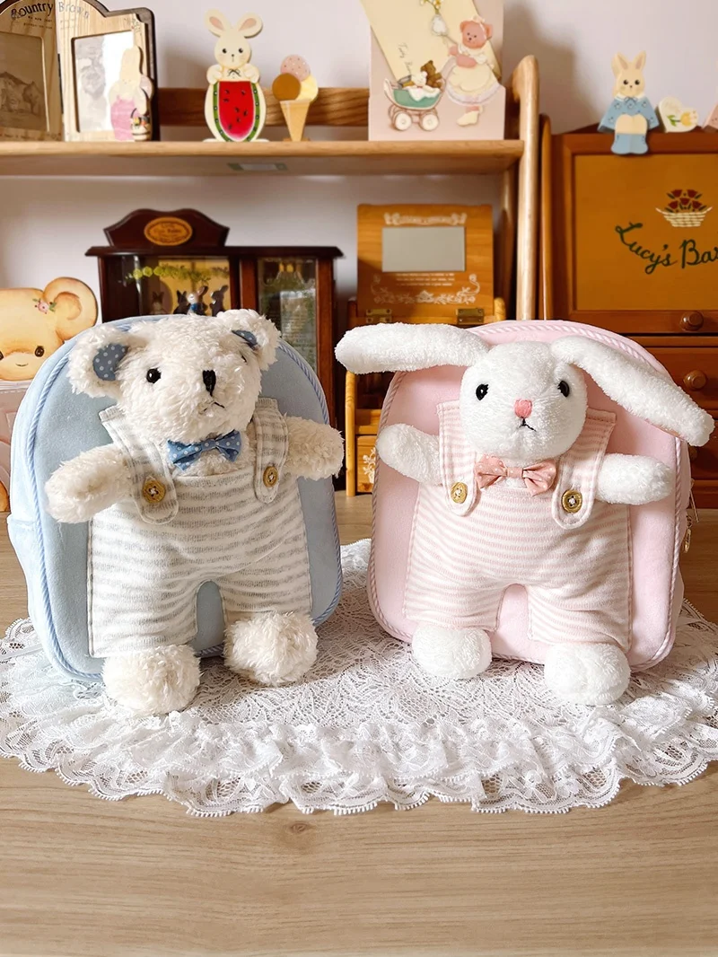 愛らしいクマとウサギの子供用バパ、キュートなベビー幼児用スクールバッグ、子供の日ギフト、中国製キッズバパ