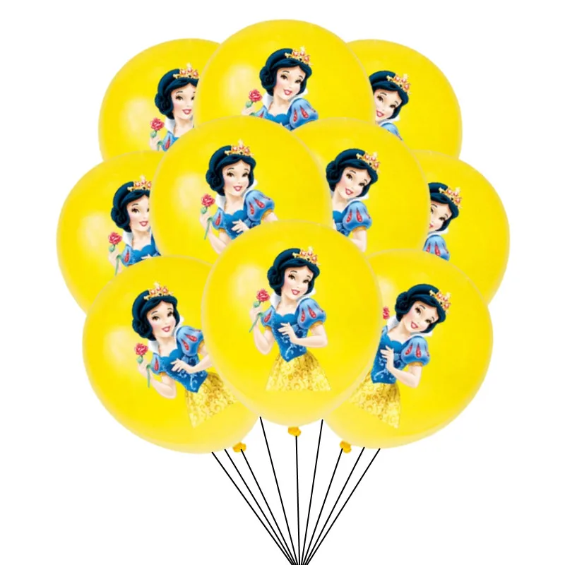 10/30pcs Disney Snow White Princess Latex Balloons Happy Birthday Party Decorations Kid Toys Baby Show Suppiles Girl Gifts