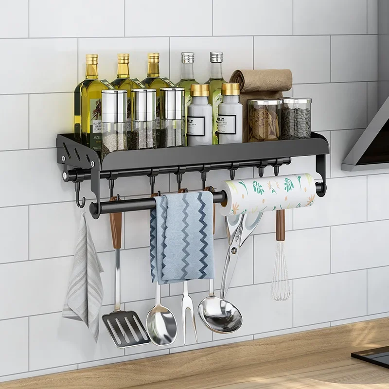 

tools kitchen accessories Kitchen storage rack, non perforated wall mounted stainless steel storage rack with rod