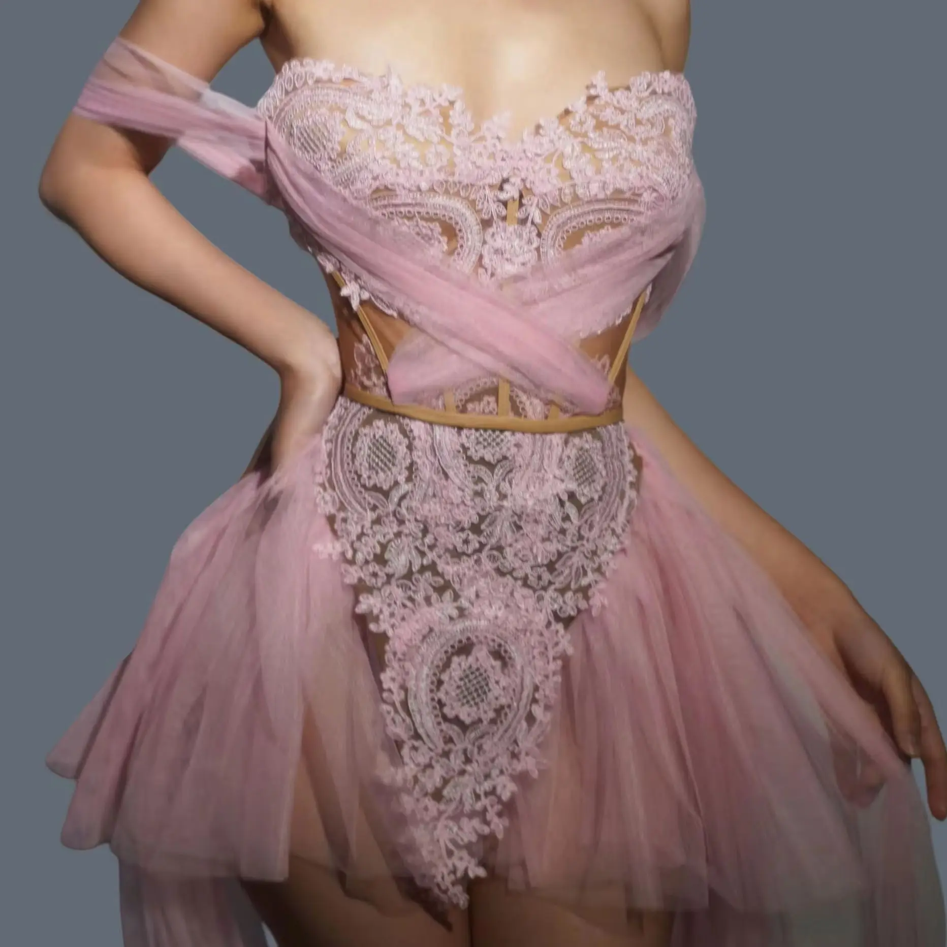 

Новое высококачественное прозрачное сетчатое мини-платье без бретелек, укороченные топы с длинным хвостом, плиссированное короткое платье, комплект из 2 предметов, вечерние, сексуальная женская одежда Shenxian